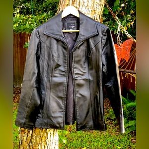Black leather jacket women’s